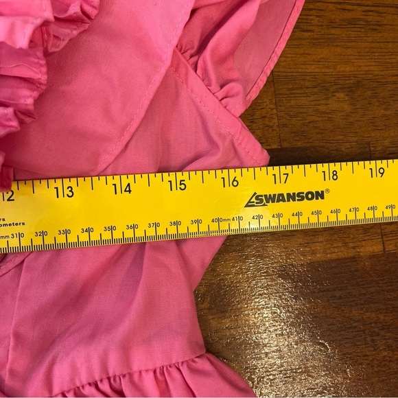 Gorgeous pink Entro pleated ruffle top dress size medium - Picture 4 of 9